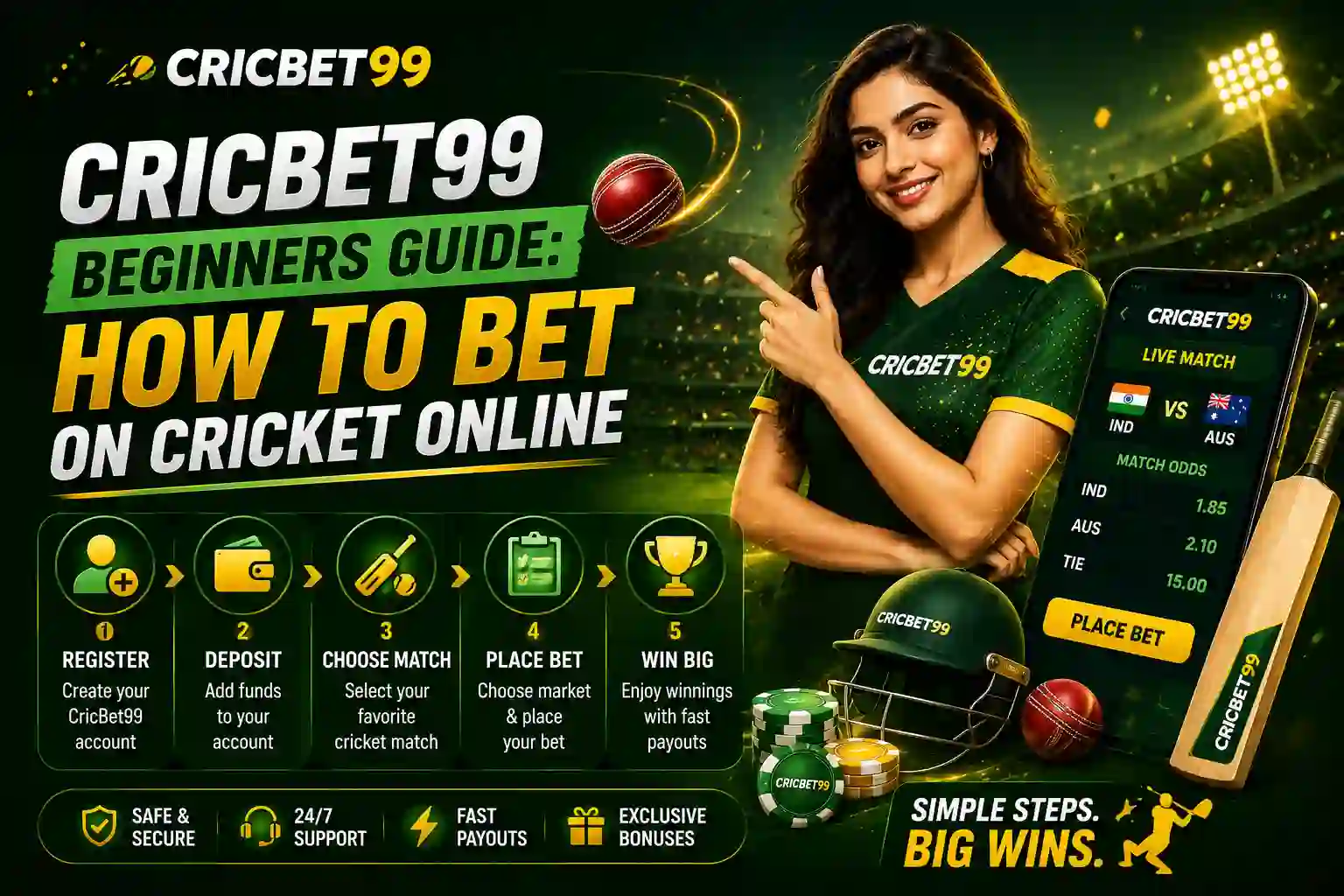 Read more about the article CricBet99 Beginners Guide: How to Bet on Cricket Online in 2026